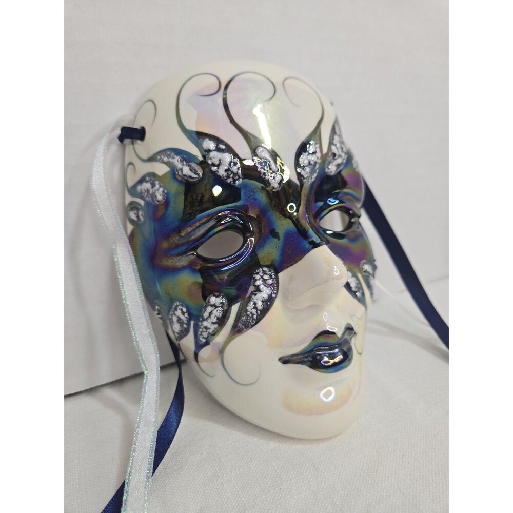 Vintage Porcelain/Ceramic New Orleans Mardi Gras Signed Lady Face Mask